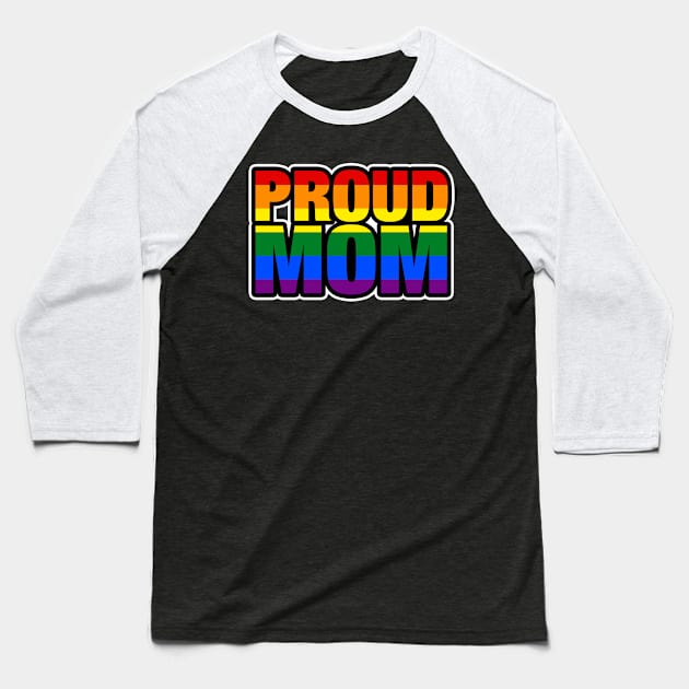 Proud Mom Baseball T-Shirt by fishbiscuit